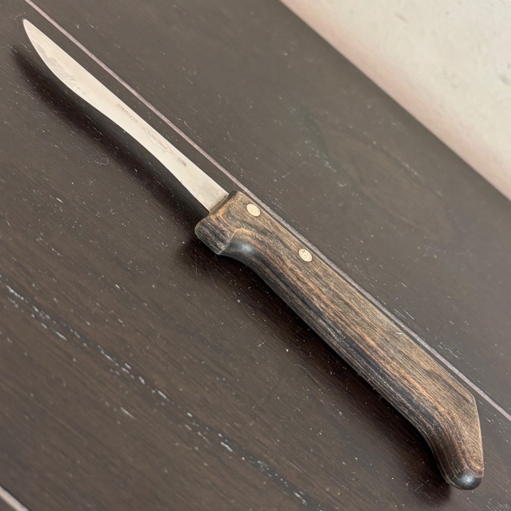 West Bend | Stainless Steel Paring Knife | Wood‎ Handle USA Vintage Kitchen Tool